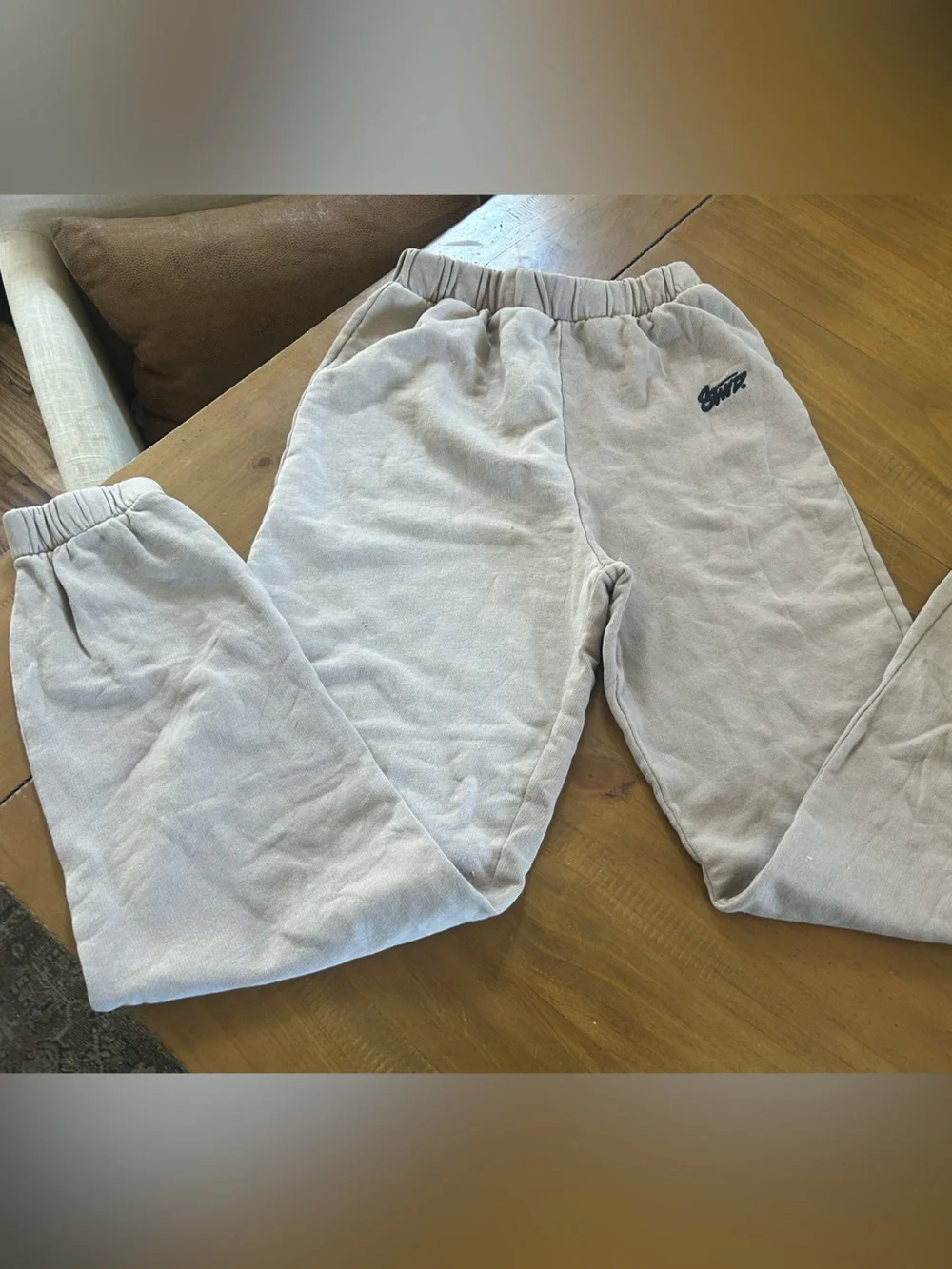 NWOT Pull&Bear Men's Beige Fleece Jogger Pants - Comfortable Casual Wear